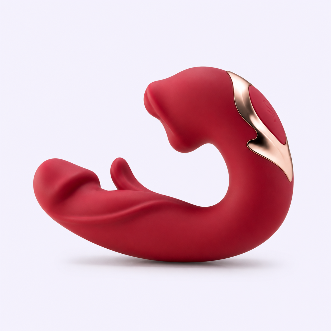 DOVIAR ÉLAN in Red, smooth three-part profile with rose-gold detail